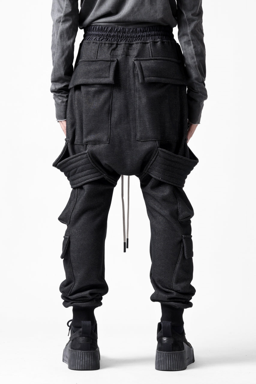 A.F ARTEFACT BOMBER HEAT BELTED SARROUEL CARGO PANTS (MIX BLACK)