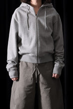 画像をギャラリービューアに読み込む, entire studios SLIM ZIP UP SWEAT PARKA (GREY MARLE)
