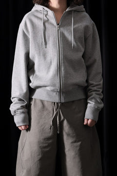 画像をギャラリービューアに読み込む, entire studios SLIM ZIP UP SWEAT PARKA (GREY MARLE)