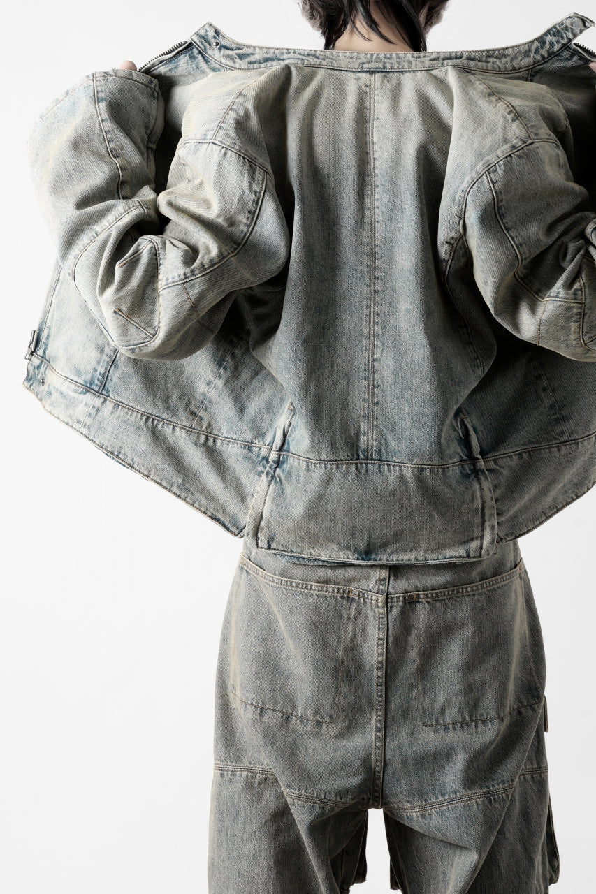 entire studios MOTO DENIM JACKET (SURFACE WAVE)