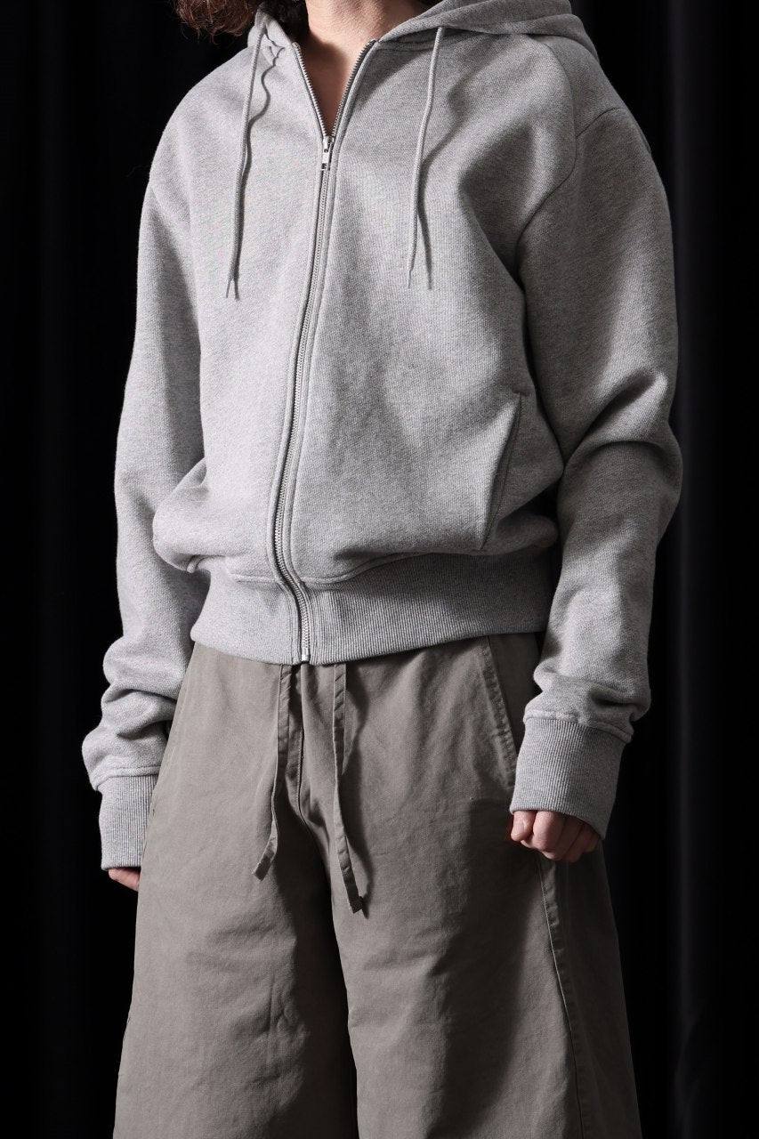 画像をギャラリービューアに読み込む, entire studios SLIM ZIP UP SWEAT PARKA (GREY MARLE)