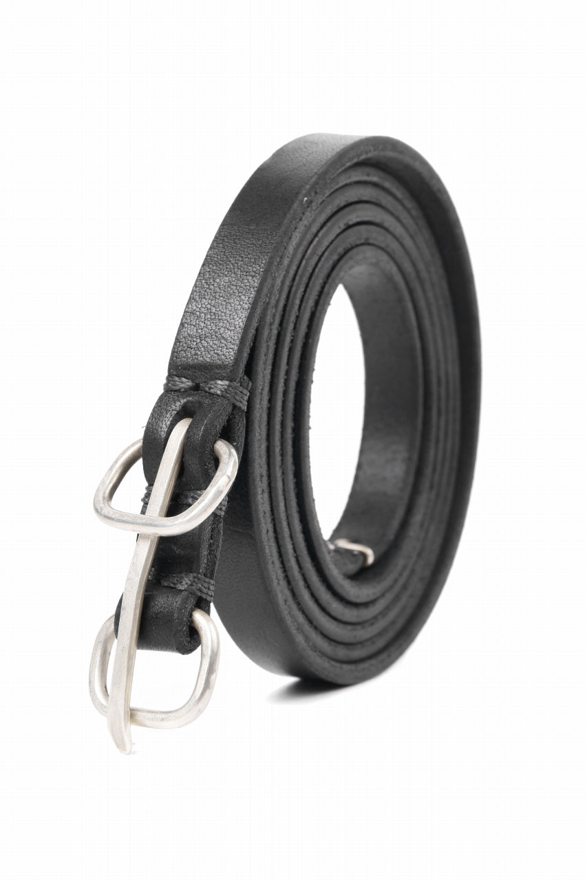 m.a+ double oval buckle extra thin belt / EL1Z/GR3,0 (BLACK)