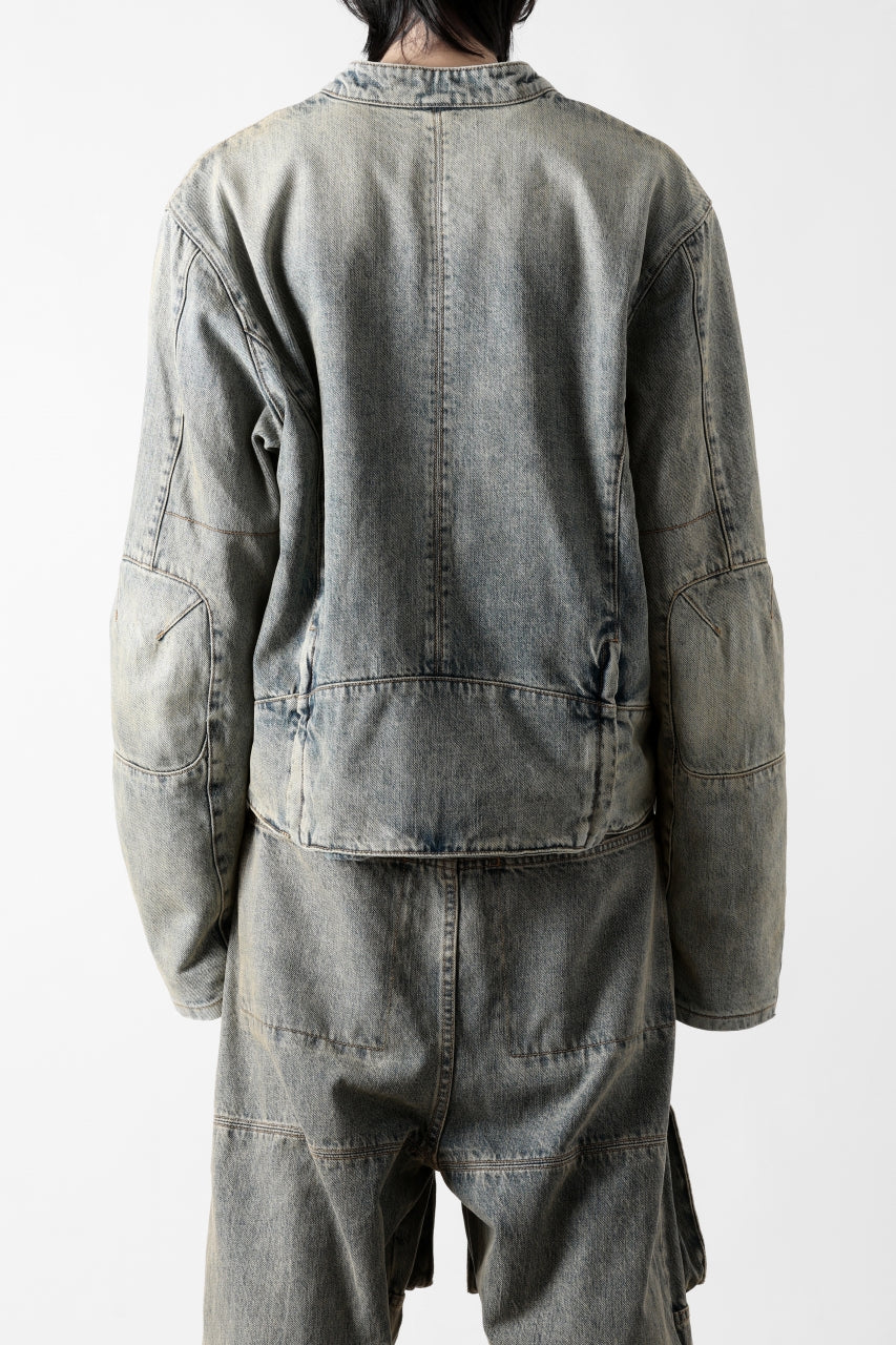 entire studios MOTO DENIM JACKET (SURFACE WAVE)