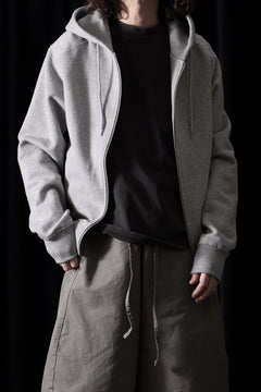 画像をギャラリービューアに読み込む, entire studios SLIM ZIP UP SWEAT PARKA (GREY MARLE)