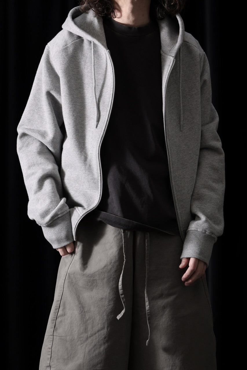 画像をギャラリービューアに読み込む, entire studios SLIM ZIP UP SWEAT PARKA (GREY MARLE)