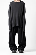 画像をギャラリービューアに読み込む, A.F ARTEFACT TUCK WIDE TROUSERS / KNITTED WOOLY TWILL (BLACK)