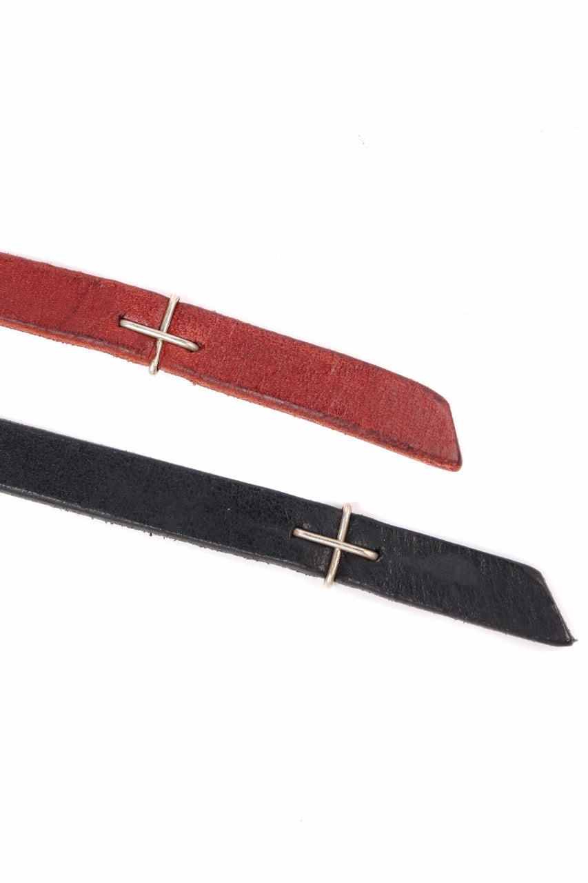 m.a+ double oval buckle extra thin belt / EL1Z/GR3,0 (RUBY RED)