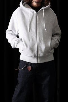 画像をギャラリービューアに読み込む, entire studios SLIM ZIP UP SWEAT PARKA (HEATHER GREY)