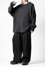 画像をギャラリービューアに読み込む, A.F ARTEFACT TUCK WIDE TROUSERS / KNITTED WOOLY TWILL (BLACK)