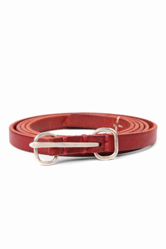 画像をギャラリービューアに読み込む, m.a+ double oval buckle extra thin belt / EL1Z/GR3,0 (RUBY RED)