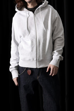 画像をギャラリービューアに読み込む, entire studios SLIM ZIP UP SWEAT PARKA (HEATHER GREY)