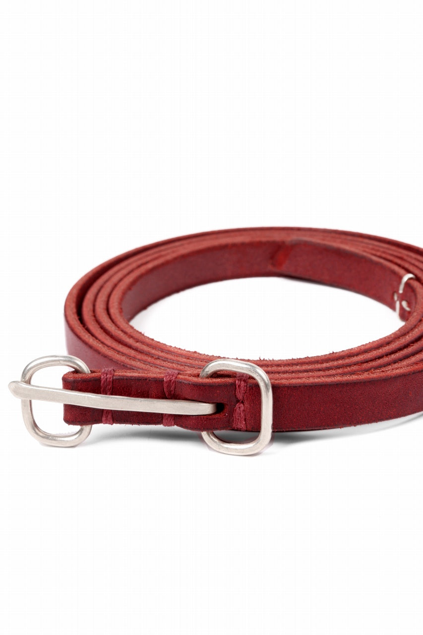 画像をギャラリービューアに読み込む, m.a+ double oval buckle extra thin belt / EL1Z/GR3,0 (RUBY RED)