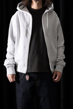 画像をギャラリービューアに読み込む, entire studios SLIM ZIP UP SWEAT PARKA (HEATHER GREY)