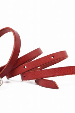 Load image into Gallery viewer, m.a+ double oval buckle thin belt / EL1B/GR3,0 (RUBY RED)