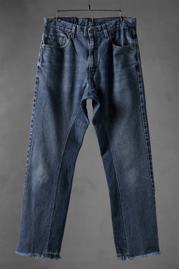 CHANGES x LOOM exclusive REMAKE REGULAR FIT DENIM PANTS / VINTAGE LEVI’S JEANS (INDIGO #D)