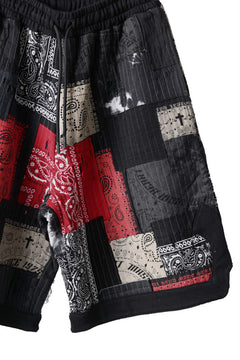 Load image into Gallery viewer, MASSIMO SABBADIN FULL BORO STYLE BASKET SHORTS (BLACK x RED #A)