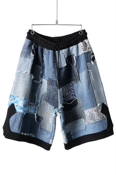 Load image into Gallery viewer, MASSIMO SABBADIN FULL LEVI&#39;S PATCH BASKET SHORTS (INDIGO #A)