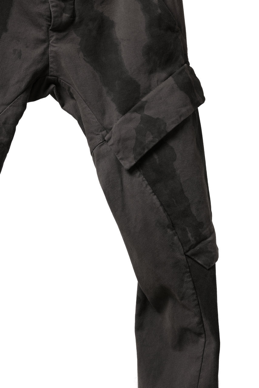 masnada BAGGY CARGO PANTS / STRETCH MICRO RIP COTTON (CAMO DUST)