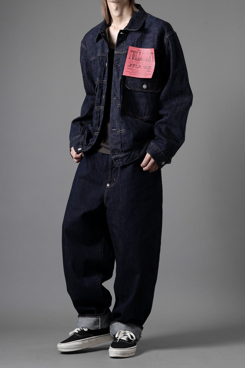 FULLCOUNT x N/07 x LOOM exclusive WIDE TAPERED DENIM PANTS / 11.5oz ZIMBABWE DENIM (INDIGO BLUE / ONE WASHED)