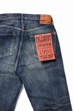 画像をギャラリービューアに読み込む, FULLCOUNT &quot;Fear Of The Dark&quot; Wide Denim Pants / 15.5oz Zimbabwe Selvedge Denim (INDIGO BLUE)