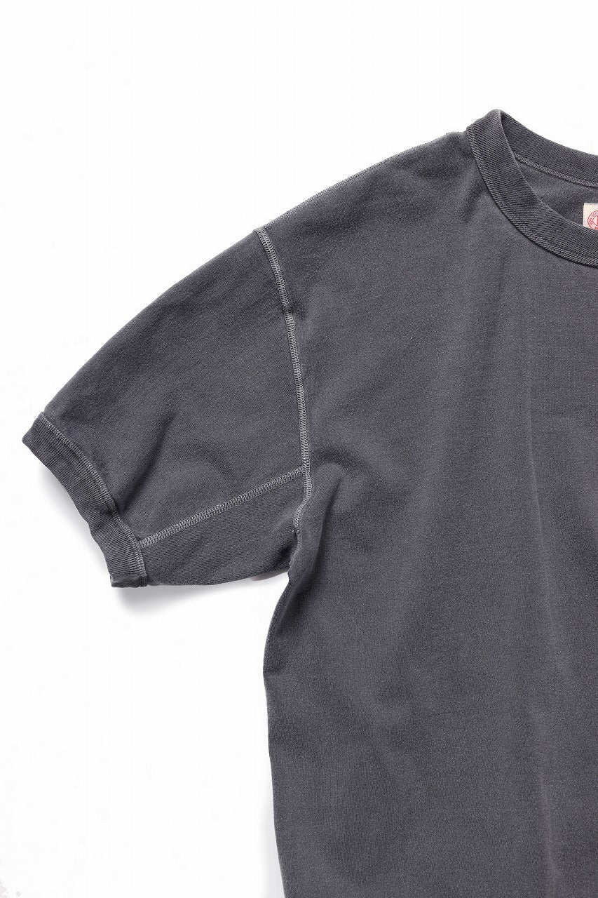 FULLCOUNT FLAT SEAM HEAVY WEIGHT S/S T SHIRT / ORIGINAL 30/2 TIGH TENSION JERSEY (INK BLACK)