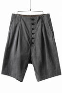 KLASICA SABRON 66 (ND ver.) RECONSTRUCTED MID PANTS / NATURAL DYED COTTON x SILK WEATHER (SUMI BLACK)