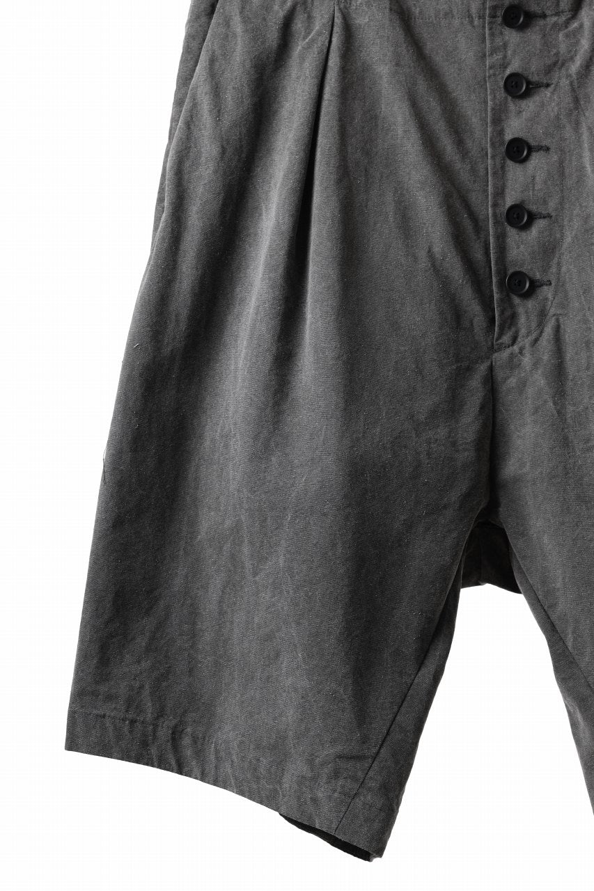 KLASICA SABRON 66 (ND ver.) RECONSTRUCTED MID PANTS / NATURAL DYED COTTON x SILK WEATHER (SUMI BLACK)