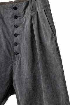 Load image into Gallery viewer, KLASICA SABRON 66 (ND ver.) RECONSTRUCTED MID PANTS / NATURAL DYED COTTON x SILK WEATHER (SUMI BLACK)