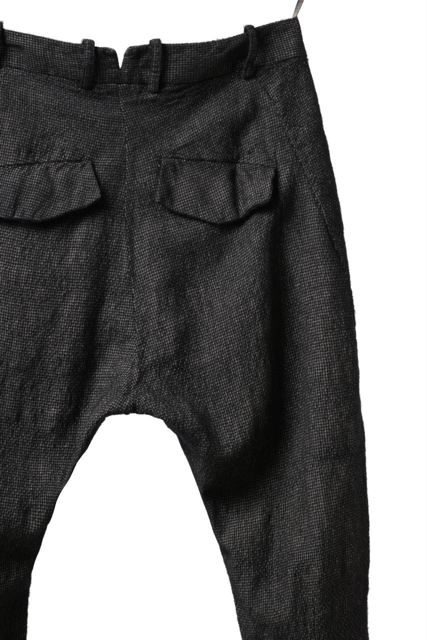 masnada BAGGY AVIATOR PANTS / OVER DYED HEMP AND WOOL (OVER DYE DUST)