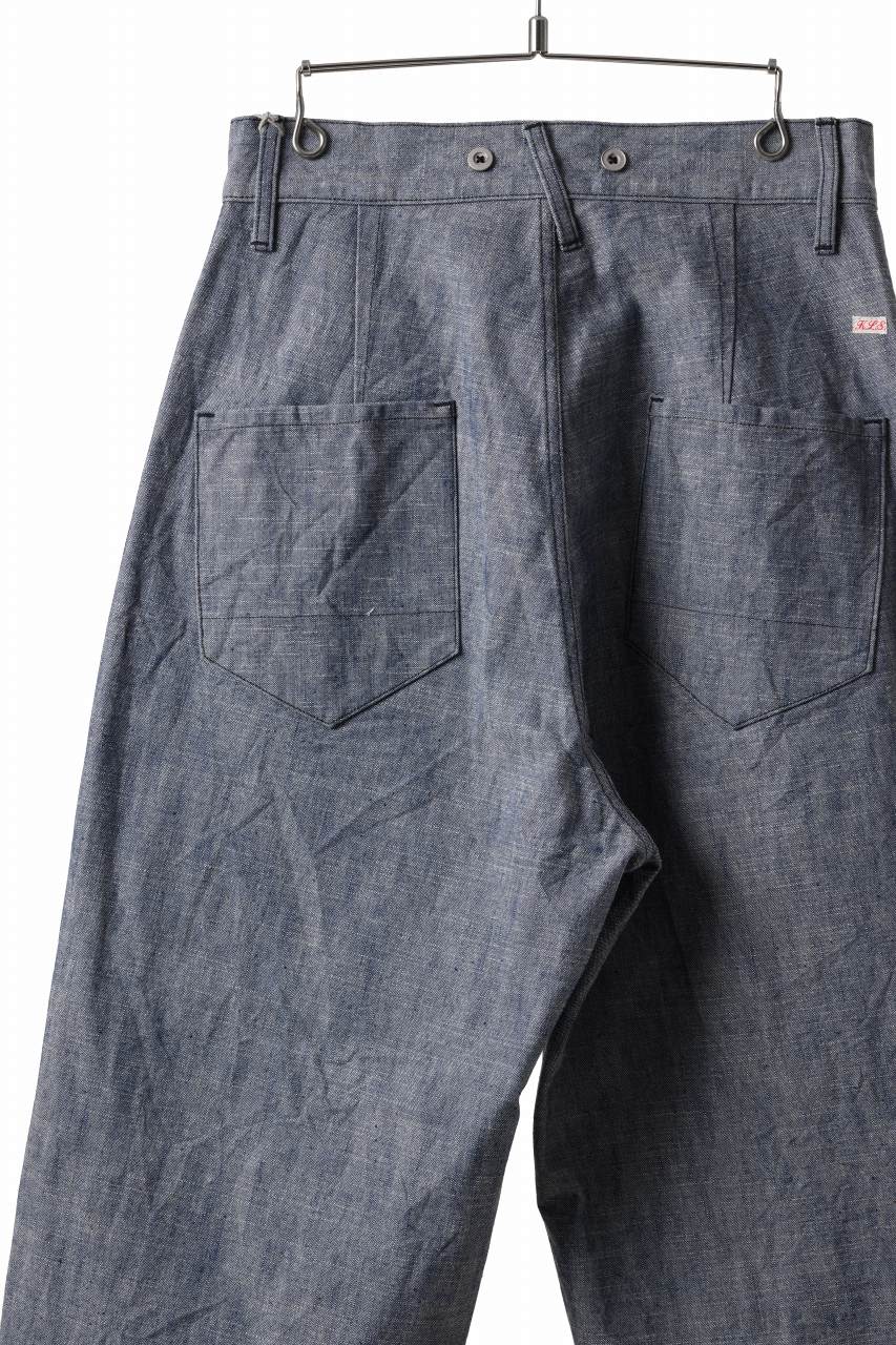Load image into Gallery viewer, KLASICA BEAUFORT 5 PKT WORKERS TROUSERS / DEAD STOCK  HEAVY DUNGAREE (OLD BLUE)