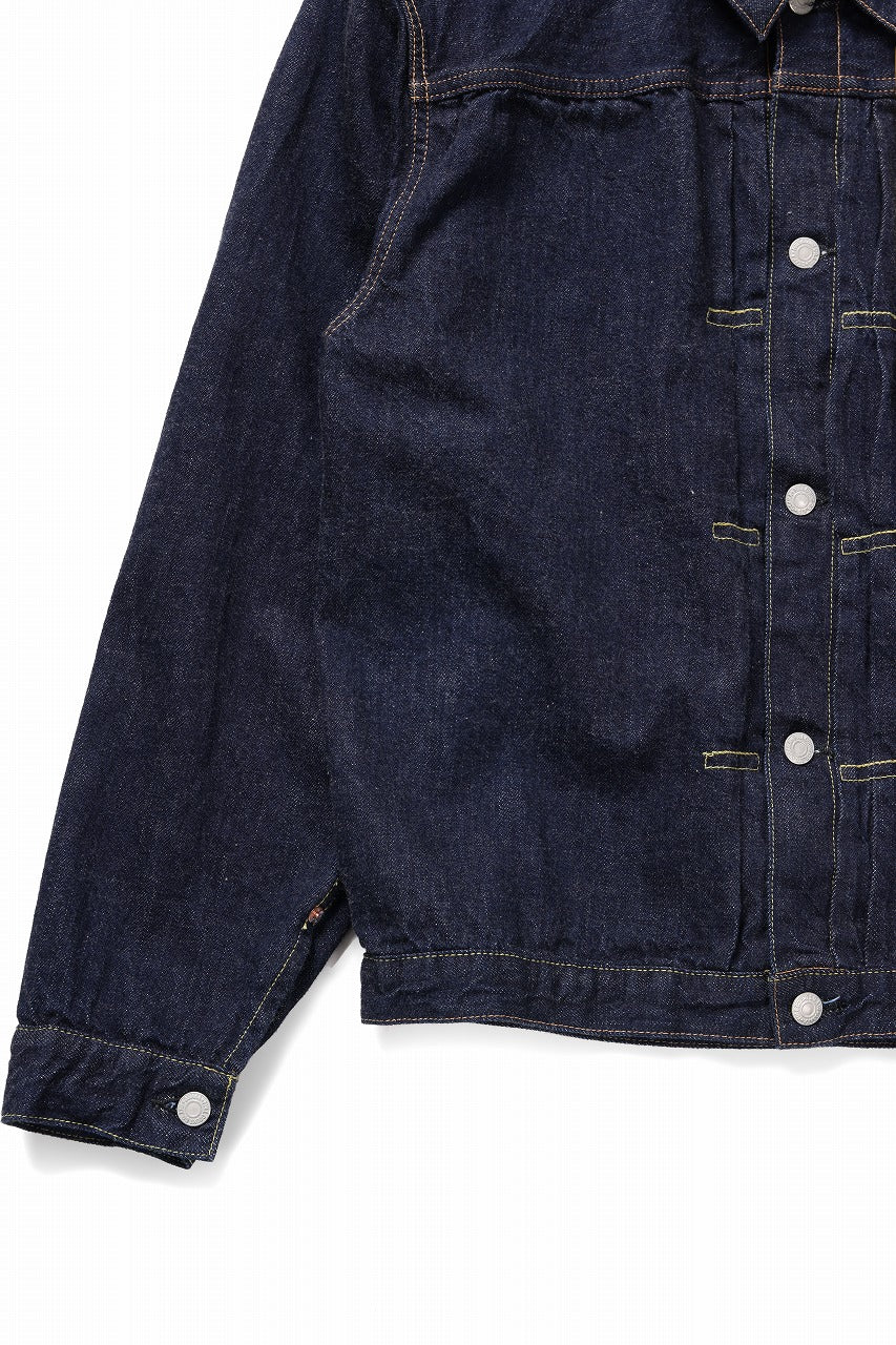 FULLCOUNT Type 1 Denim Jacket / 11.5oz Zimbabwe Selvedge Denim (Super Smooth) (INDIGO BLUE / ONE WASHED)