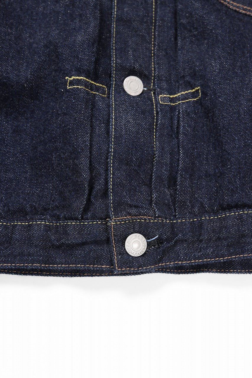 FULLCOUNT Type 1 Denim Jacket / 11.5oz Zimbabwe Selvedge Denim (Super Smooth) (INDIGO BLUE / ONE WASHED)