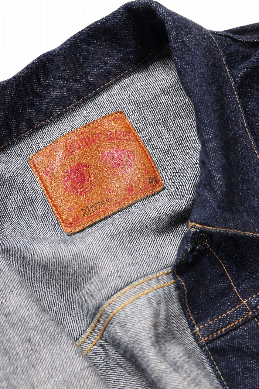 FULLCOUNT Type 1 Denim Jacket / 11.5oz Zimbabwe Selvedge Denim (Super Smooth) (INDIGO BLUE / ONE WASHED)