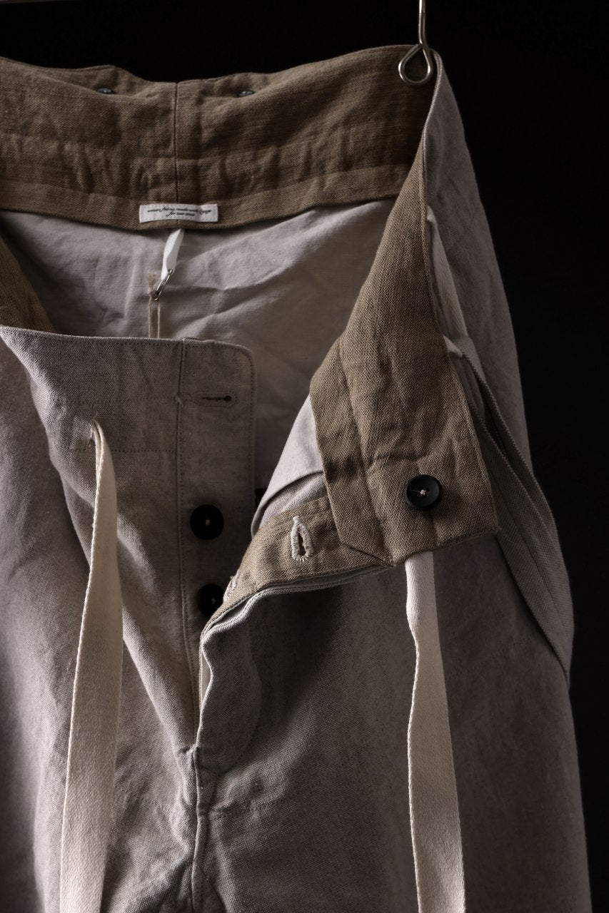sus-sous trousers tanker / L100 heavy poplin washer (NATURAL)
