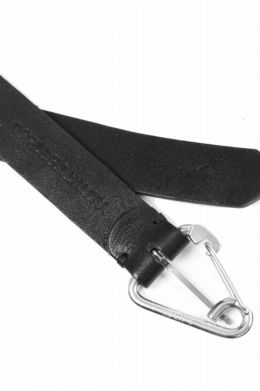 OPPOSE DUALITY CARABINER BELT / COW HIDE LEATHER (BLACK)