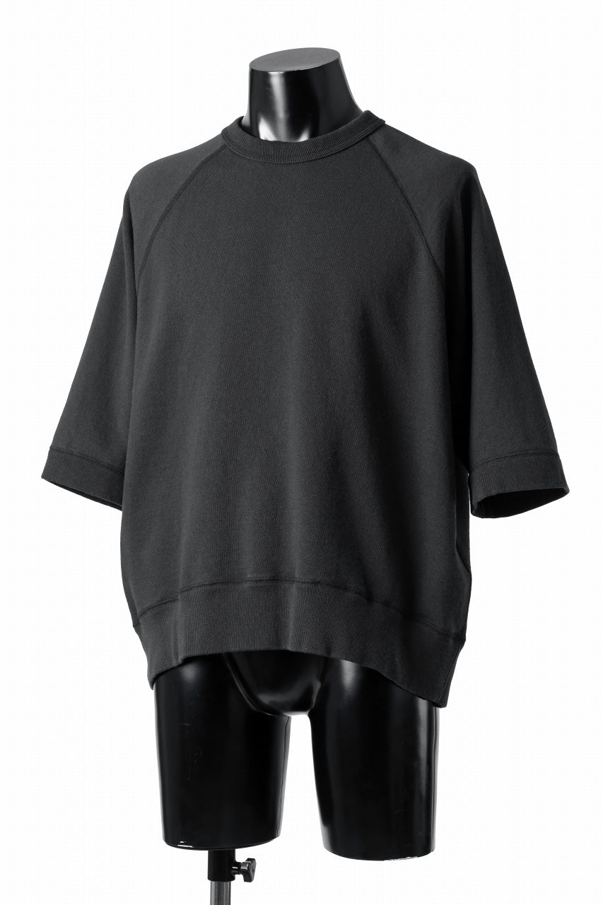 N/07 exclusive RAGLAN SHORT SLEEVE TOPS / US DRY TERRY (BLACK)