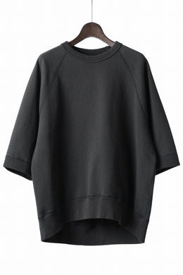 N/07 exclusive RAGLAN SHORT SLEEVE TOPS / US DRY FLEECE (WASHED) (BLACK)