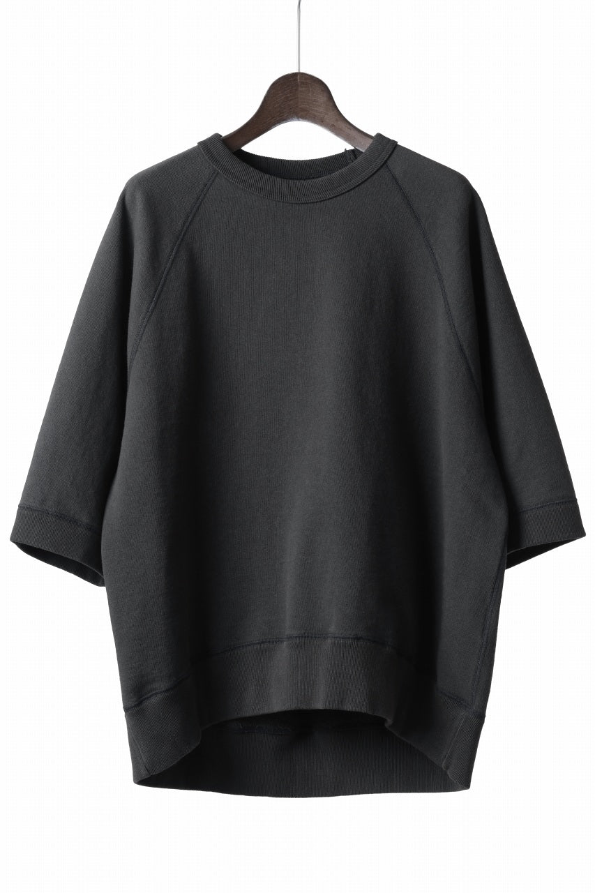 N/07 exclusive RAGLAN SHORT SLEEVE TOPS / US DRY TERRY (BLACK)