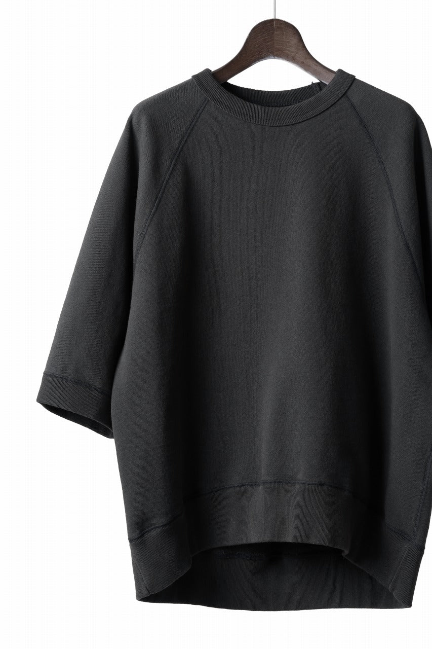 N/07 exclusive RAGLAN SHORT SLEEVE TOPS / US DRY TERRY (BLACK)