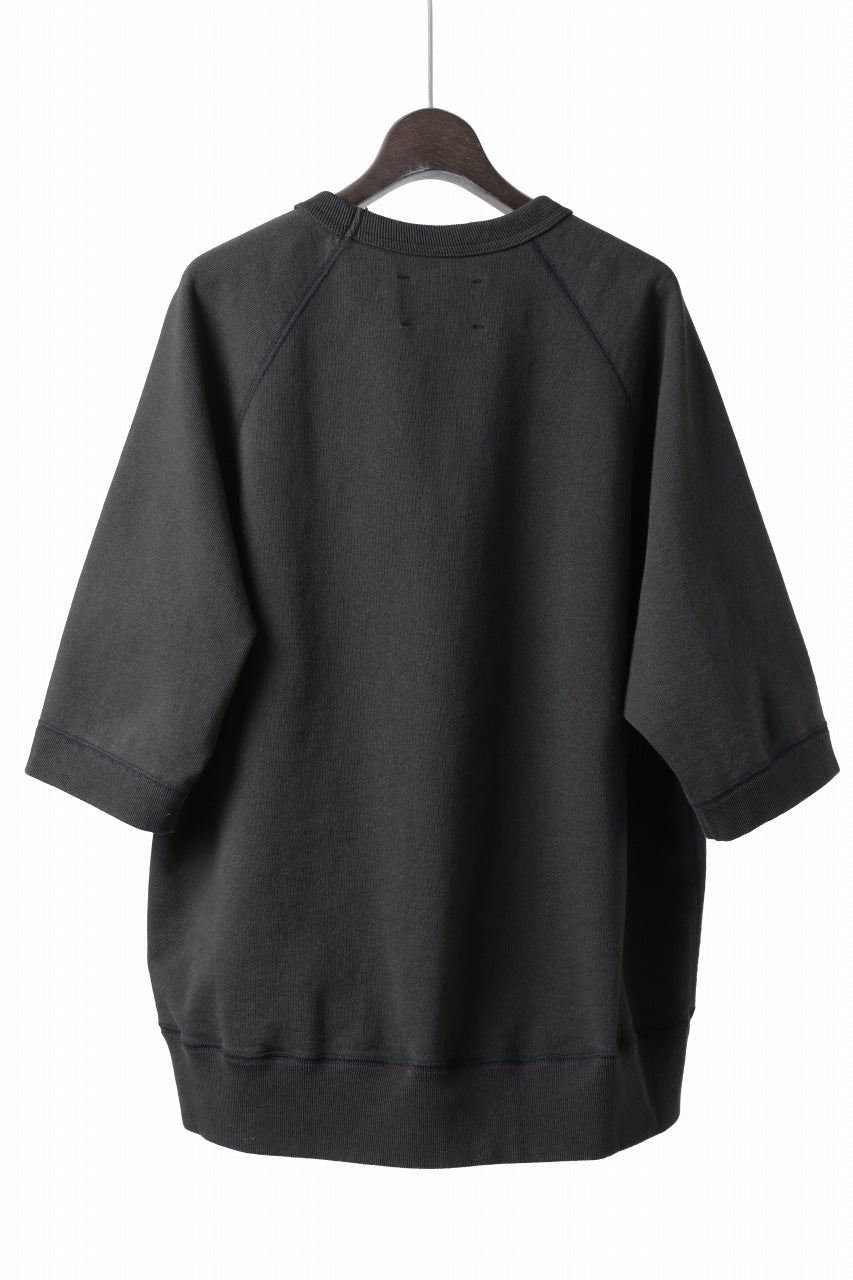 N/07 exclusive RAGLAN SHORT SLEEVE TOPS / US DRY TERRY (BLACK)