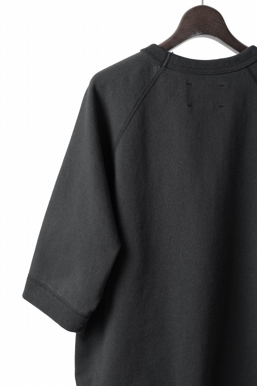 N/07 exclusive RAGLAN SHORT SLEEVE TOPS / US DRY TERRY (BLACK)