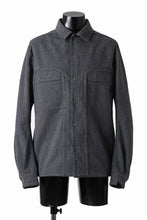 画像をギャラリービューアに読み込む, OPPOSE DUALITY PANEL SHIRT JACKET / WOOL x COTTON TWILL (GRAY)