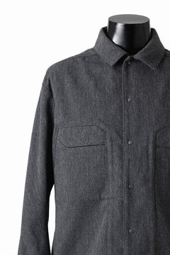 画像をギャラリービューアに読み込む, OPPOSE DUALITY PANEL SHIRT JACKET / WOOL x COTTON TWILL (GRAY)