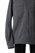 画像をギャラリービューアに読み込む, OPPOSE DUALITY PANEL SHIRT JACKET / WOOL x COTTON TWILL (GRAY)