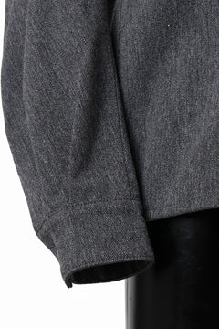 画像をギャラリービューアに読み込む, OPPOSE DUALITY PANEL SHIRT JACKET / WOOL x COTTON TWILL (GRAY)