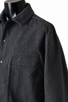 画像をギャラリービューアに読み込む, OPPOSE DUALITY PANEL SHIRT JACKET / WOOL x COTTON TWILL (GRAY)