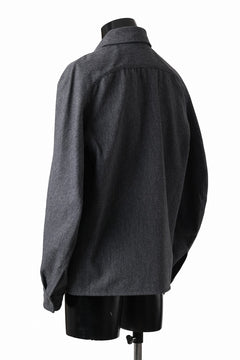 画像をギャラリービューアに読み込む, OPPOSE DUALITY PANEL SHIRT JACKET / WOOL x COTTON TWILL (GRAY)