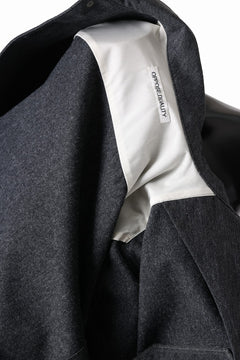 画像をギャラリービューアに読み込む, OPPOSE DUALITY PANEL SHIRT JACKET / WOOL x COTTON TWILL (GRAY)