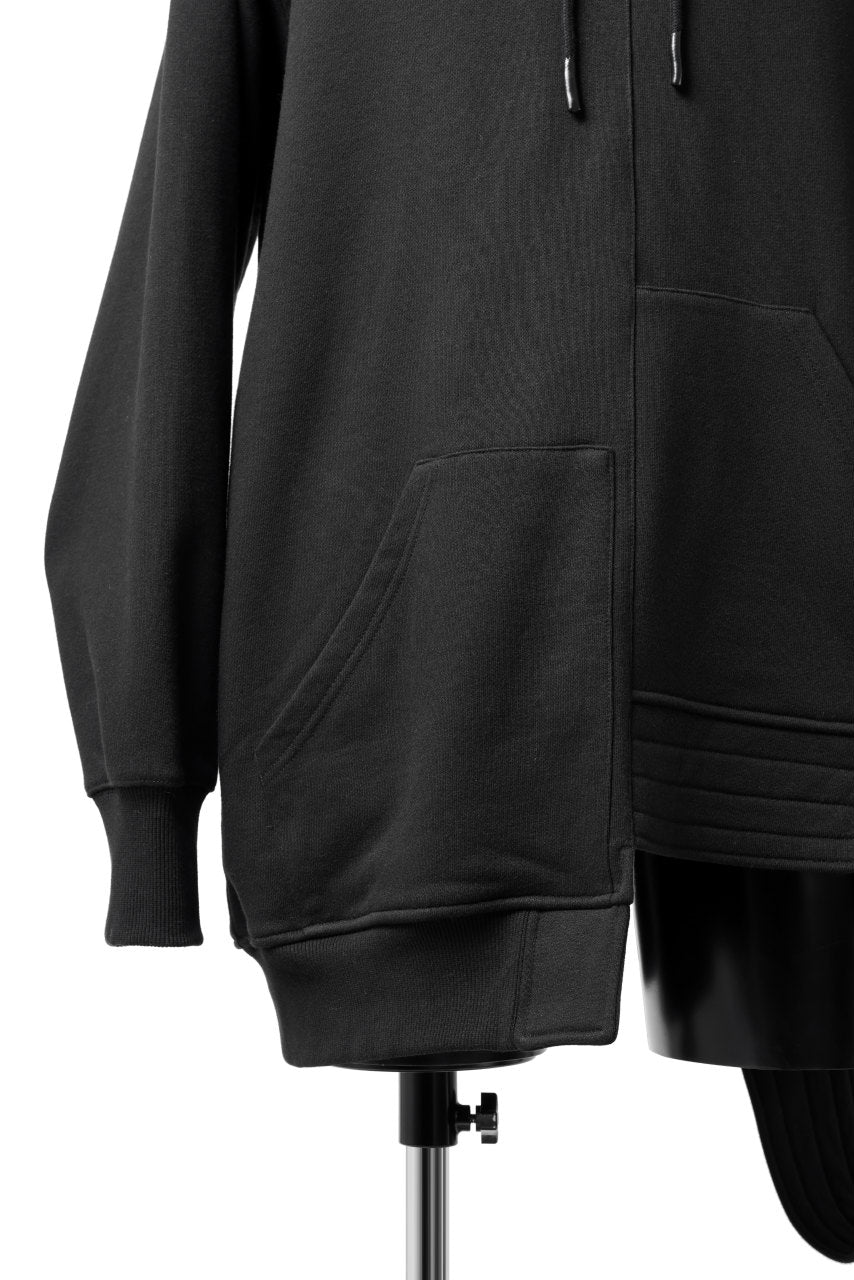 画像をギャラリービューアに読み込む, A.F ARTEFACT ASYMMETRY LOOP HEM SWEAT HOODIE (BLACK)