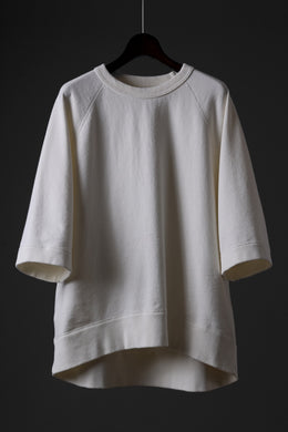 N/07 exclusive RAGLAN SHORT SLEEVE TOPS / US DRY FLEECE (WASHED) (OFF WHITE)